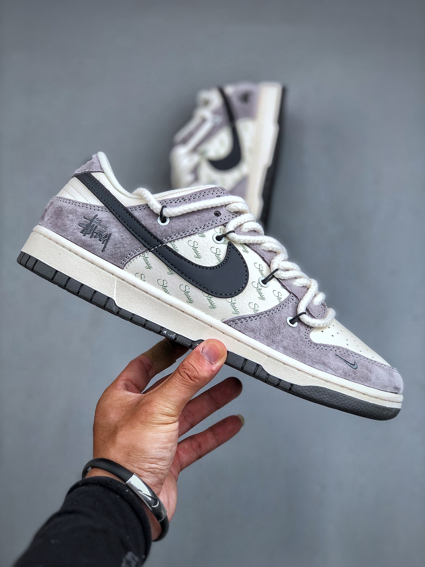 Nike SB Dunk Low Stussy Sneakers - Grey/White, Premium Quality, Sizes 36-45 5 i1730052143 4514 3