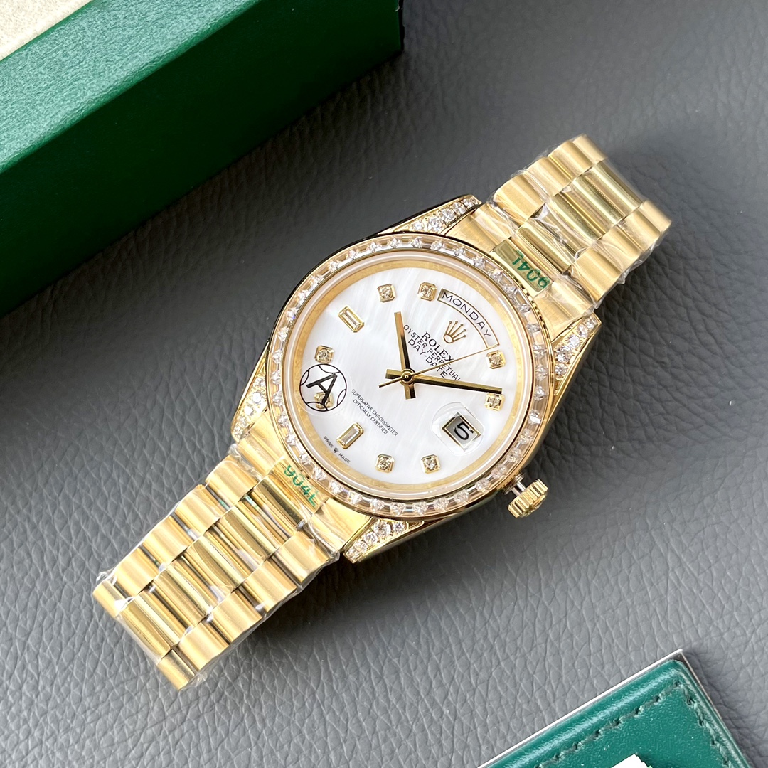 Rolex Day-Date 41mm Diamond Bezel Gold-Tone Stainless Steel Automatic Watch 7 i1730093401 154 5