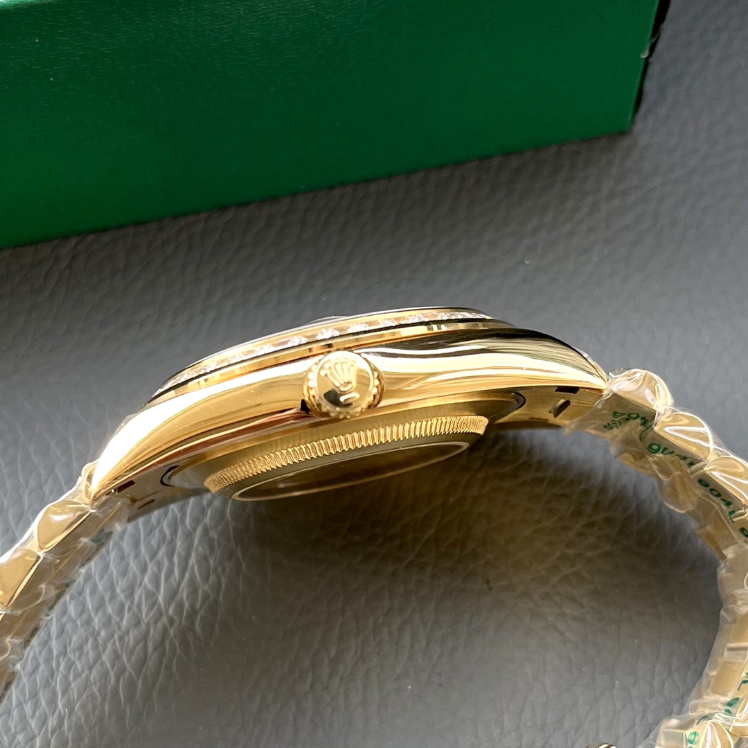 Rolex Day-Date 41mm Diamond Bezel Gold-Tone Stainless Steel Automatic Watch 9 i1730093401 7074 7