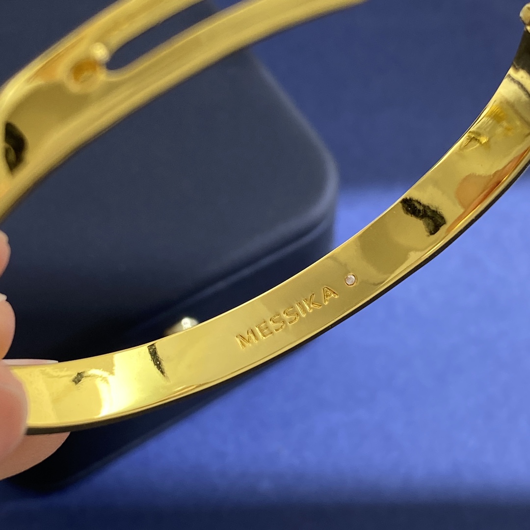 Messika Euro-American Fashion: MX92 P65 Drill Bracelets in Brass Material, Gold, Silver, Rose Gold - 图片 9