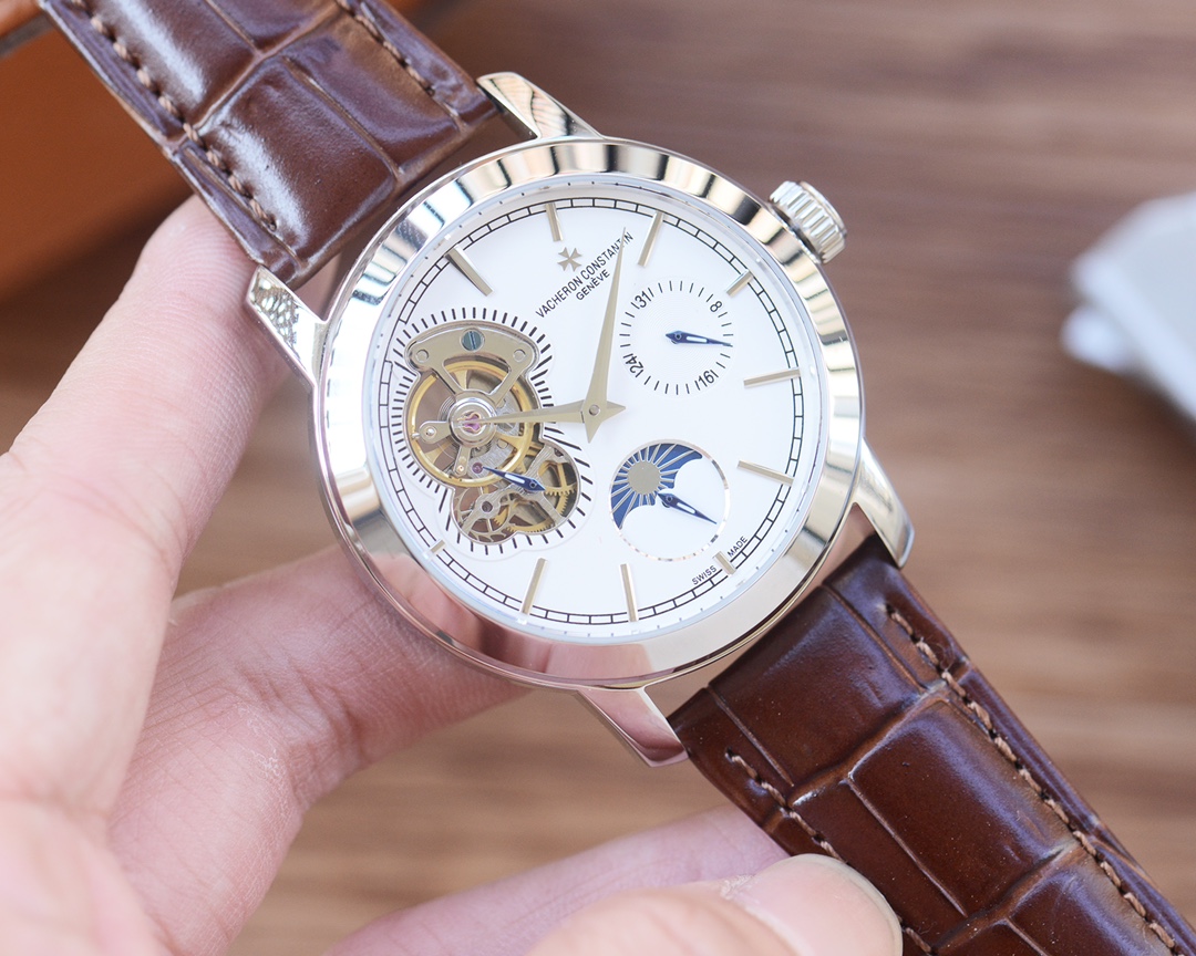 Vacheron Constantin Men's Multi-Function Automatic Mechanical Watch with Leather Strap 3 i1730111410 8617 1