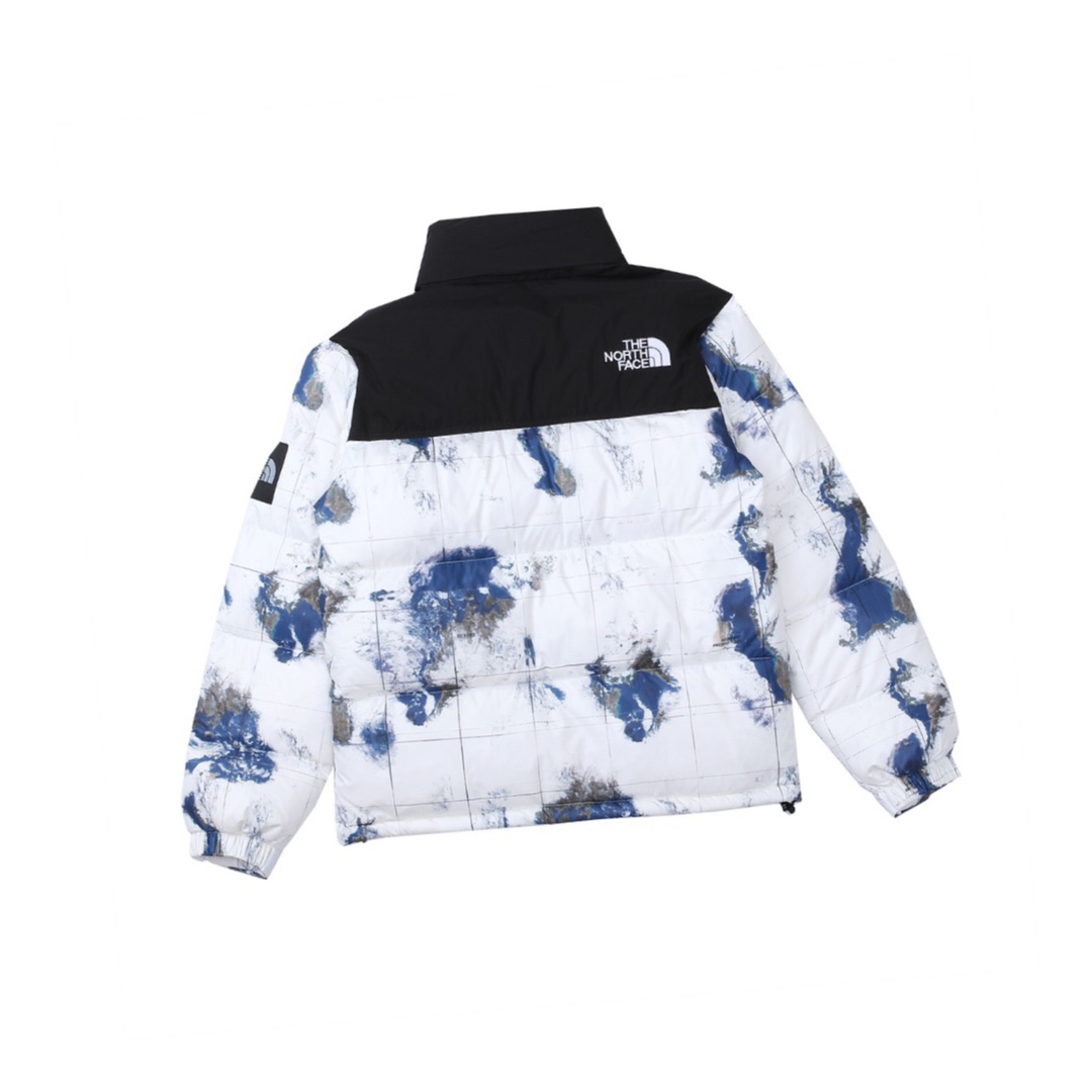 北面/The North Face 地球印花羽绒服 刺绣采用进口田岛绣花 万针刺绣