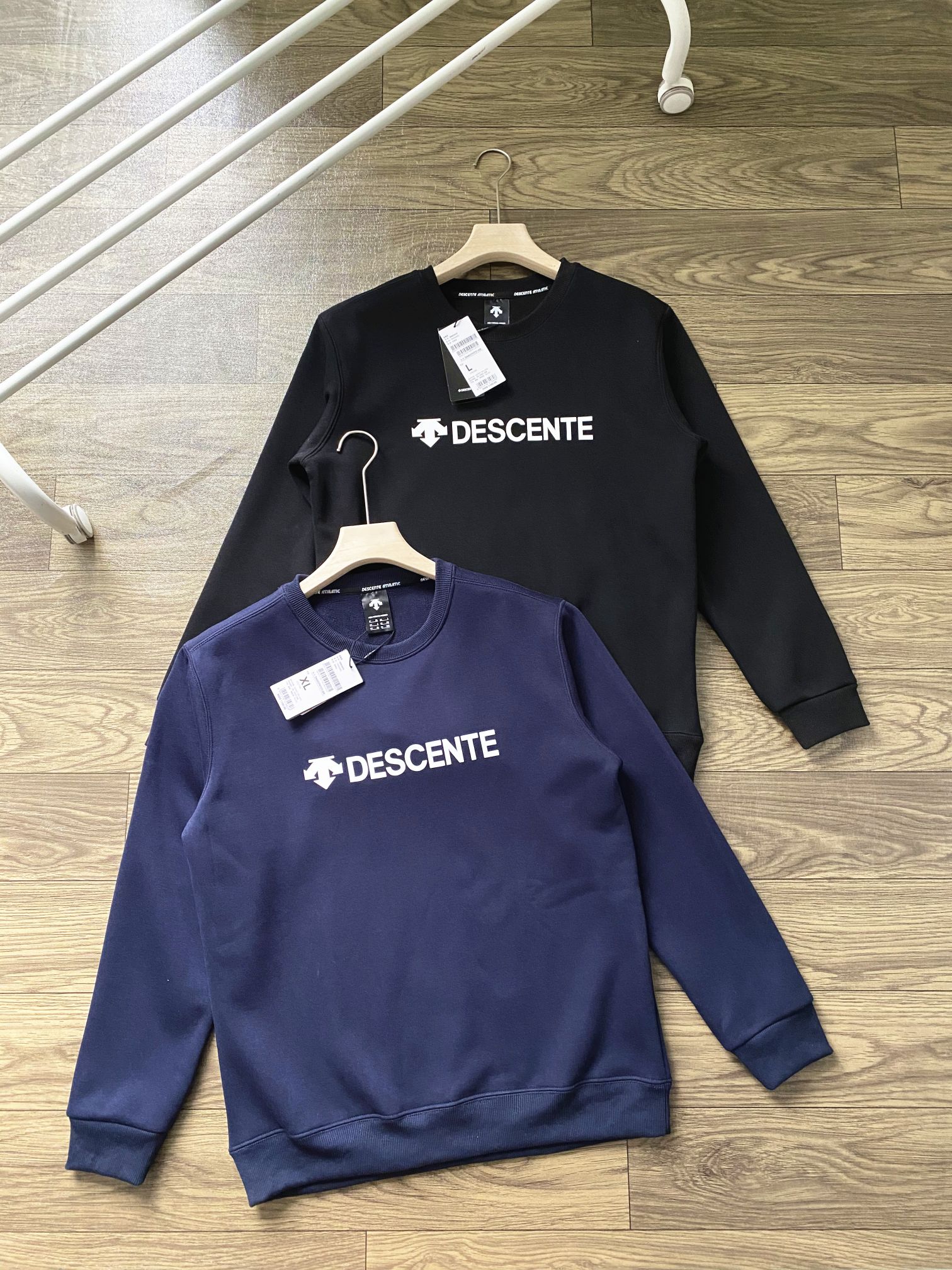 Descente Kleding Sweatshirts Zwart Blauw Donkerblauw Afdrukken Mannen Breien Silicagel Herfst/winter collectie