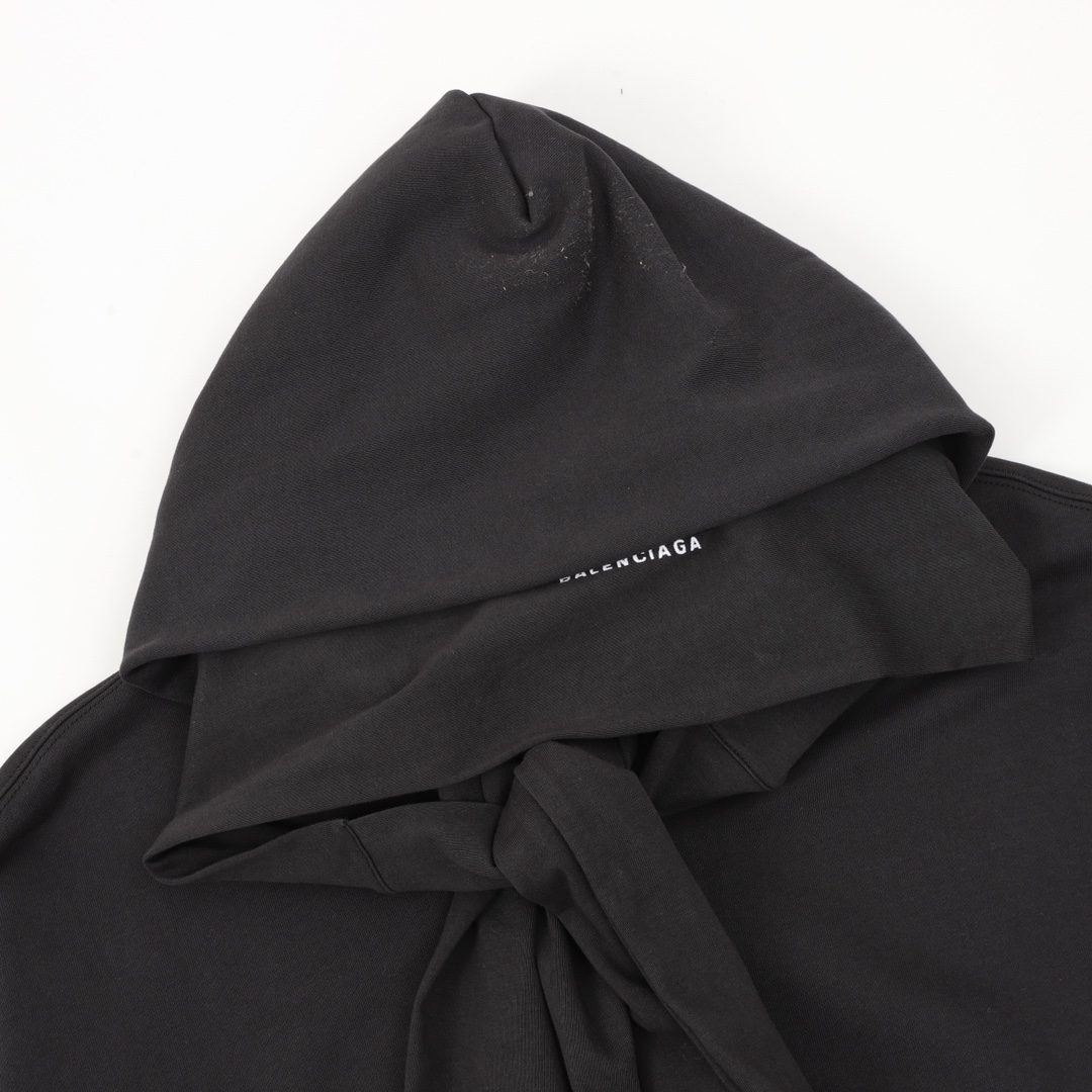 Balenciaga/巴黎世家 假两件披肩连帽拉链外套