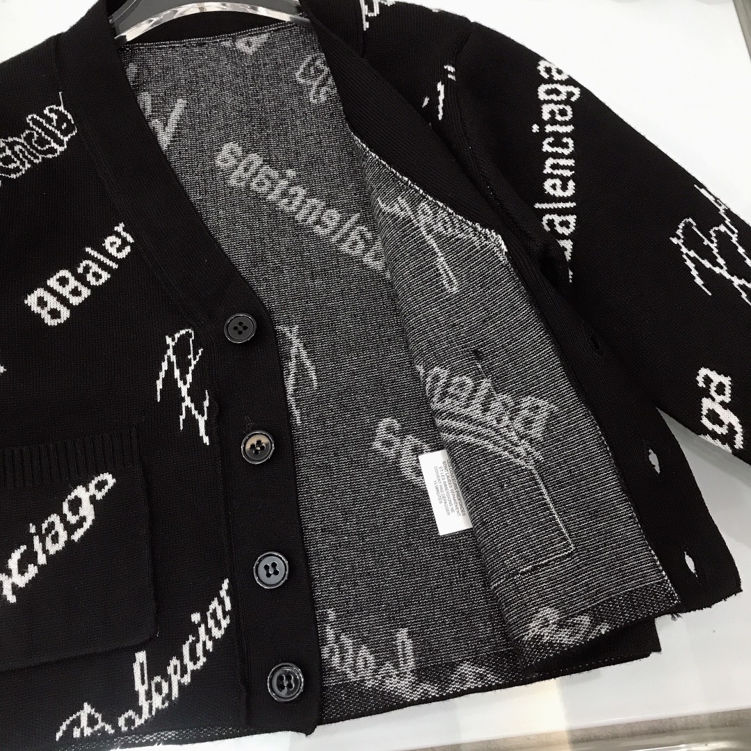 Paris Barenciag High-Bulb Line Coat: Black, Sizes 100-165 cm, High-Quality Fashion Technology - 图片 8
