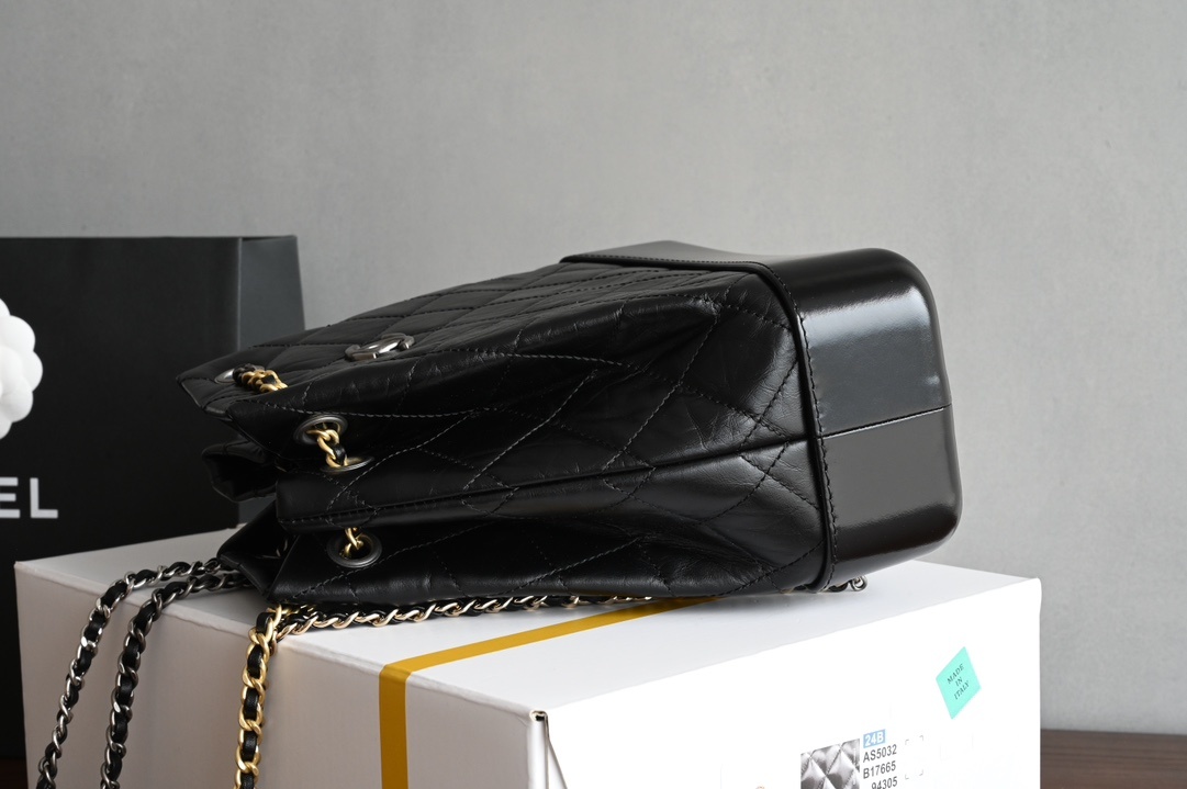 白金版▪️正品级 包装如图全新版本到货‼️ℂℋᎯℕℰℒ 𝑔𝑎𝑏𝑟𝑖𝑒𝑙𝑙𝑒经典流浪 双肩包 ✧ 黑专柜售