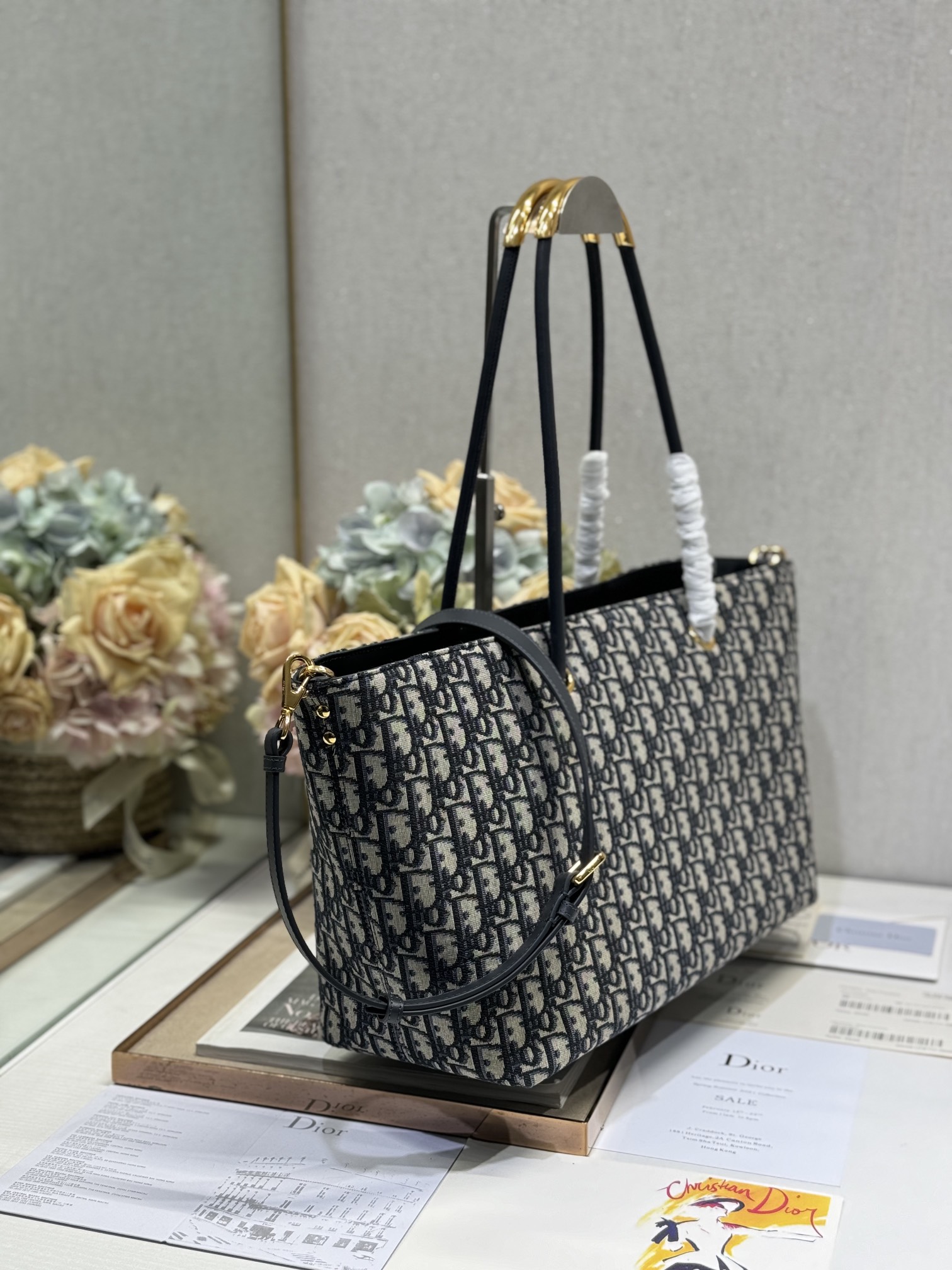 Dior💯Toujours 大号手袋〔蓝D布 2