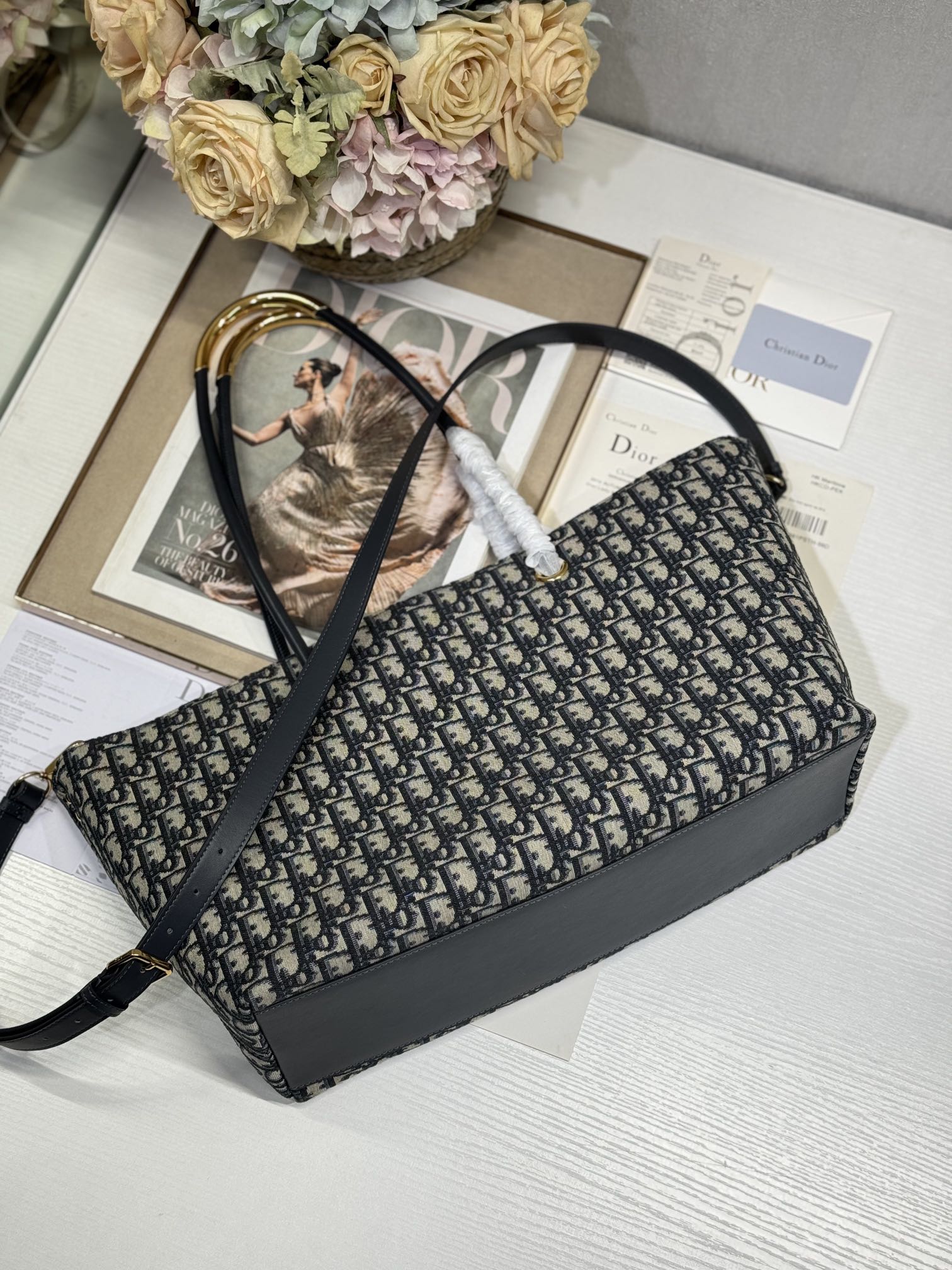 Dior💯Toujours 大号手袋〔蓝D布 7