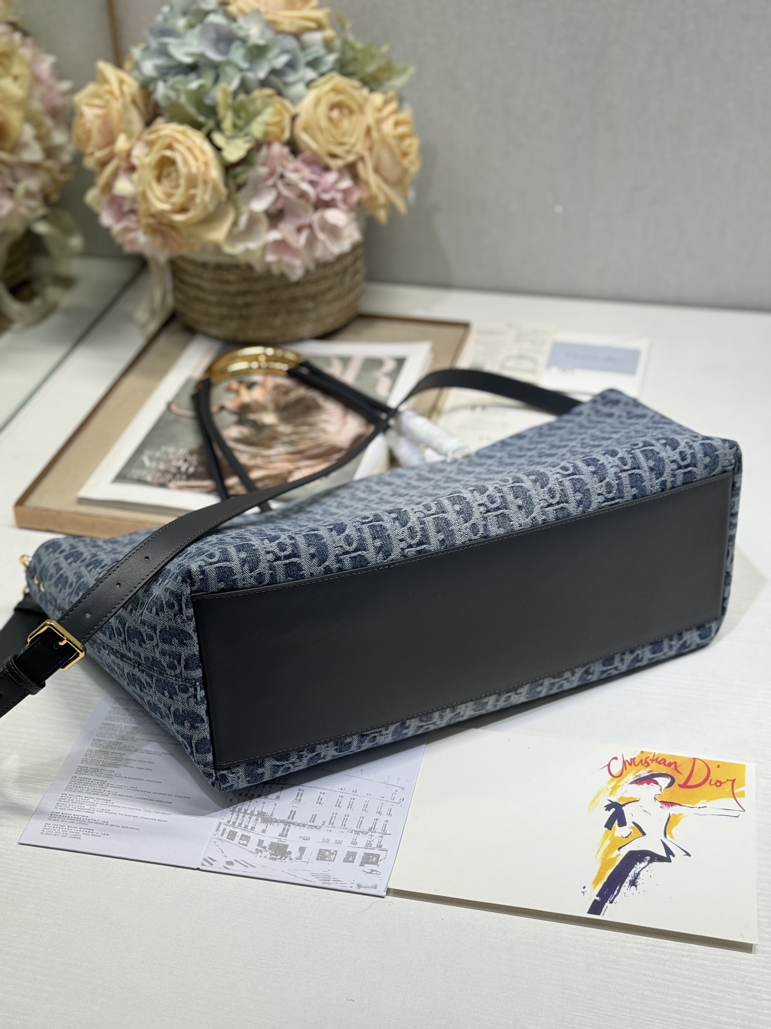 Dior💯Toujours 大号手袋〔D布牛仔 4