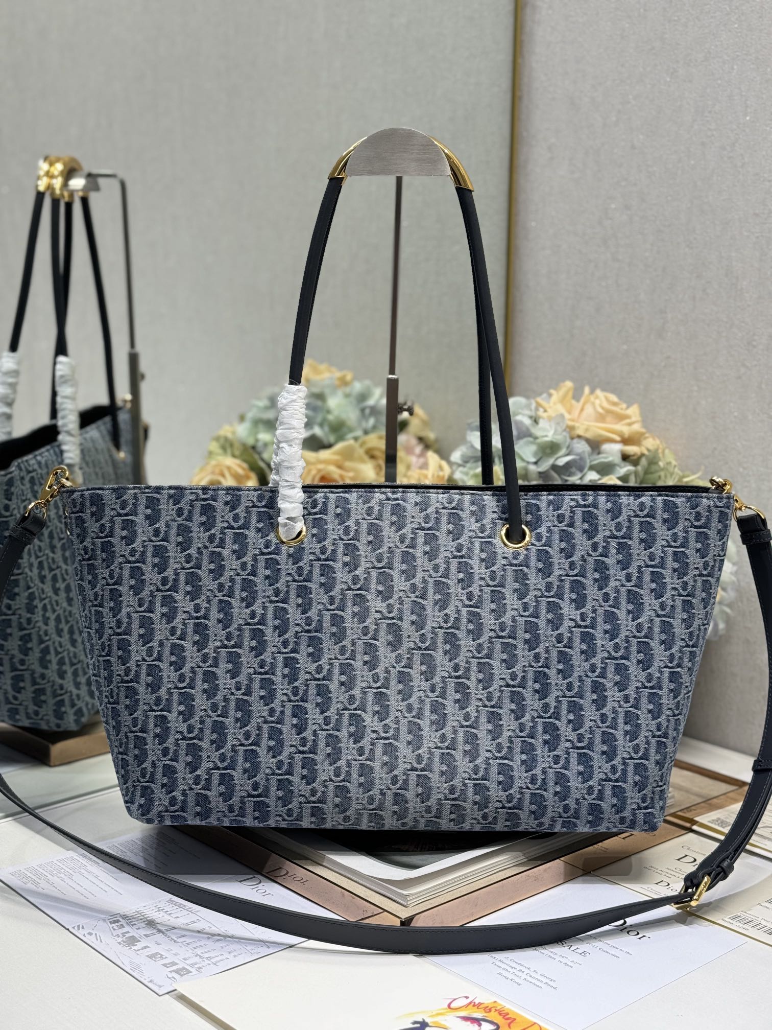 Dior💯Toujours 大号手袋〔D布牛仔 3