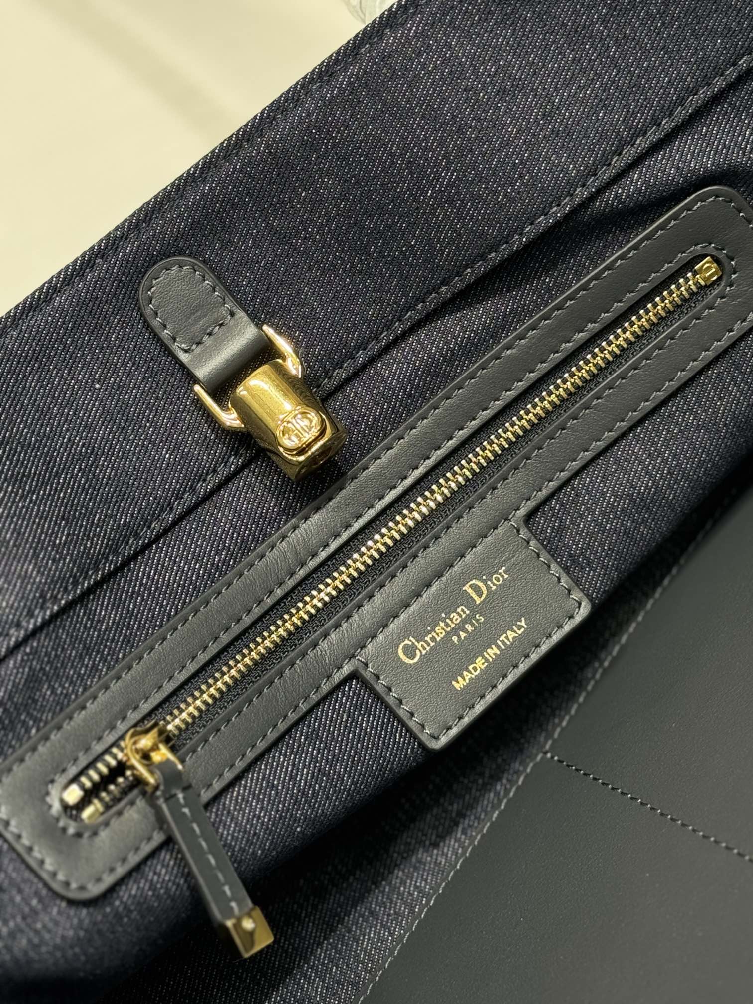 Dior💯Toujours 大号手袋〔牛仔布压藤格 9