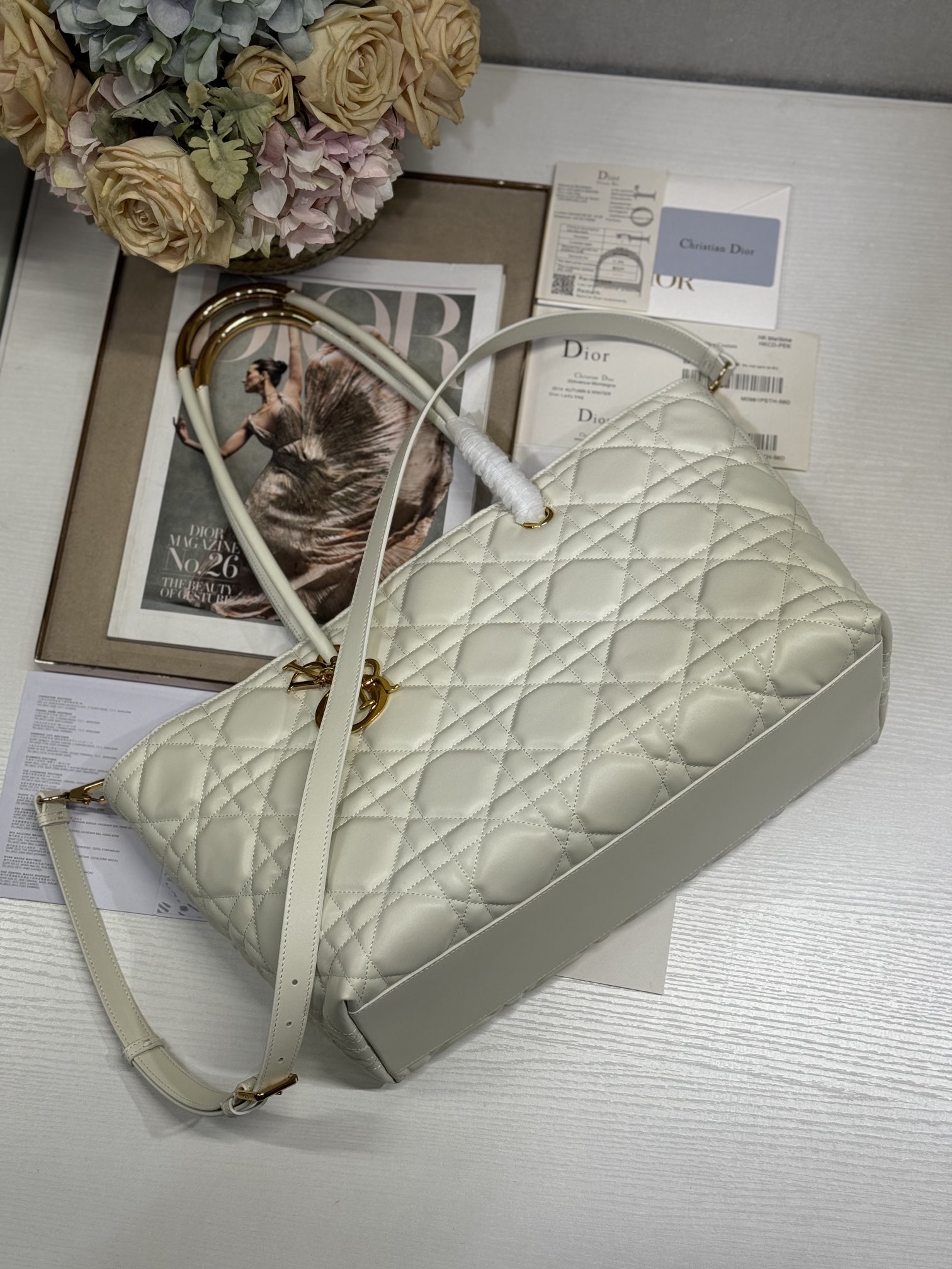 Dior💯Toujours 大号手袋〔白色 7