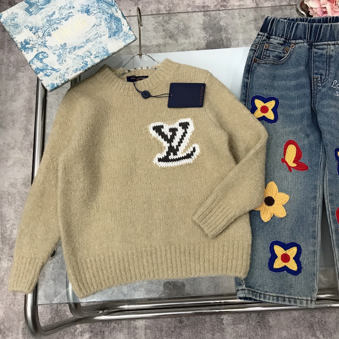 Fashionable Loui* & Vuitto* Wool Coat with Sweater Embroidery and High-tech Dyeing - 图片 3