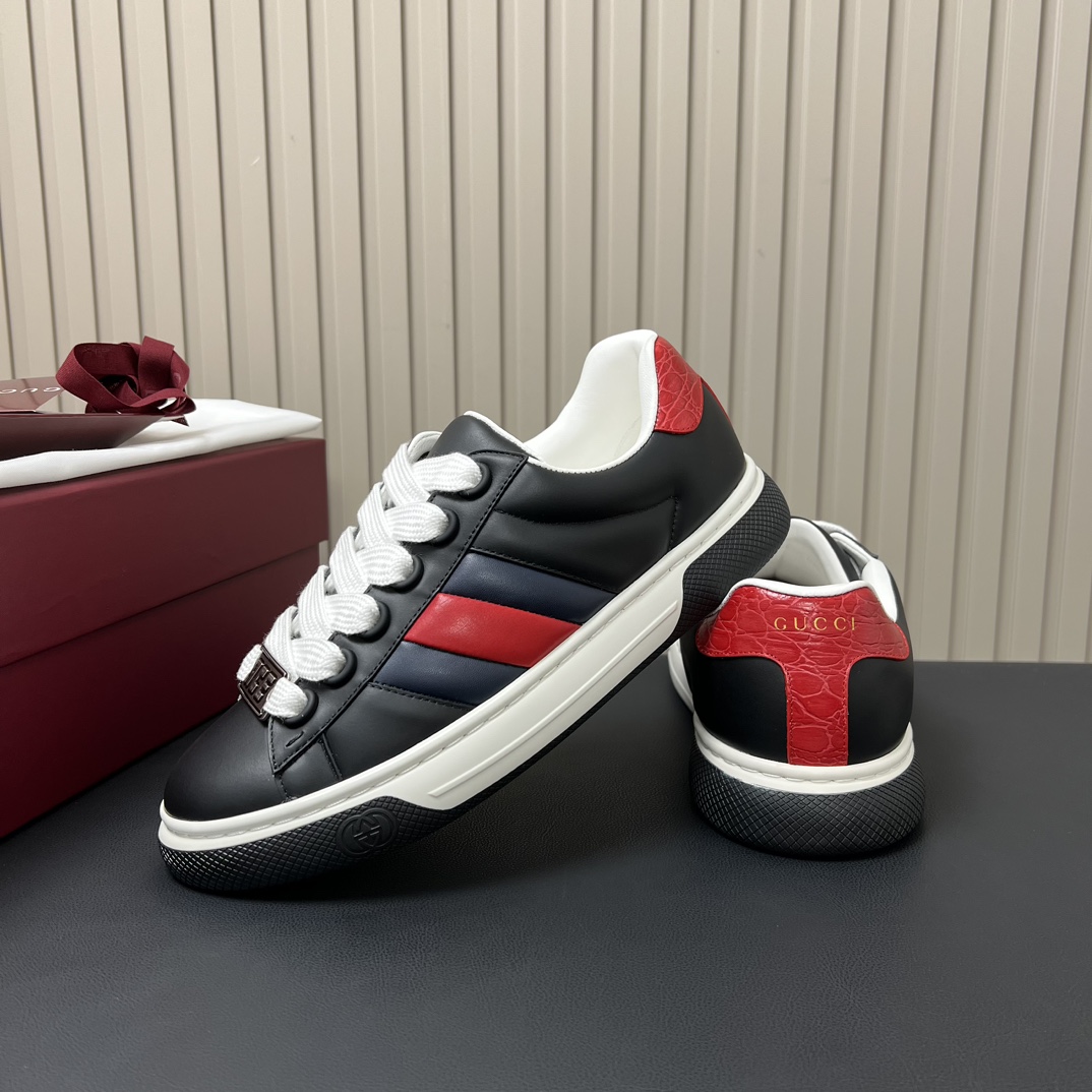 Gucci Haute Couture Classic Luxury Leather Shoe Loafer Shoes Ref 7