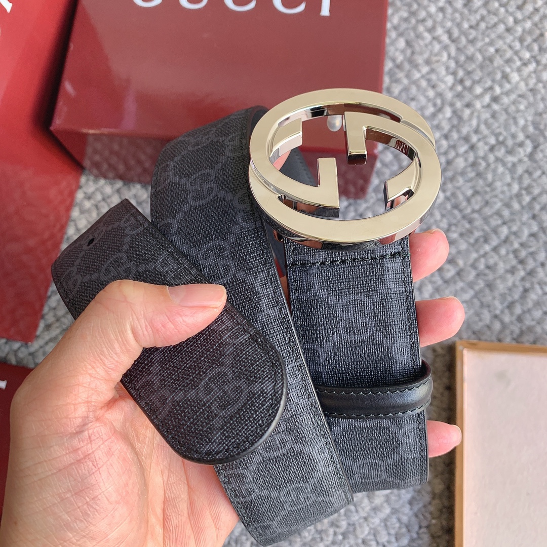 双G专柜货 正版开模 原版面料 宽4.0cm 顶级做工 原单品质 高端商务休闲款 简约百搭