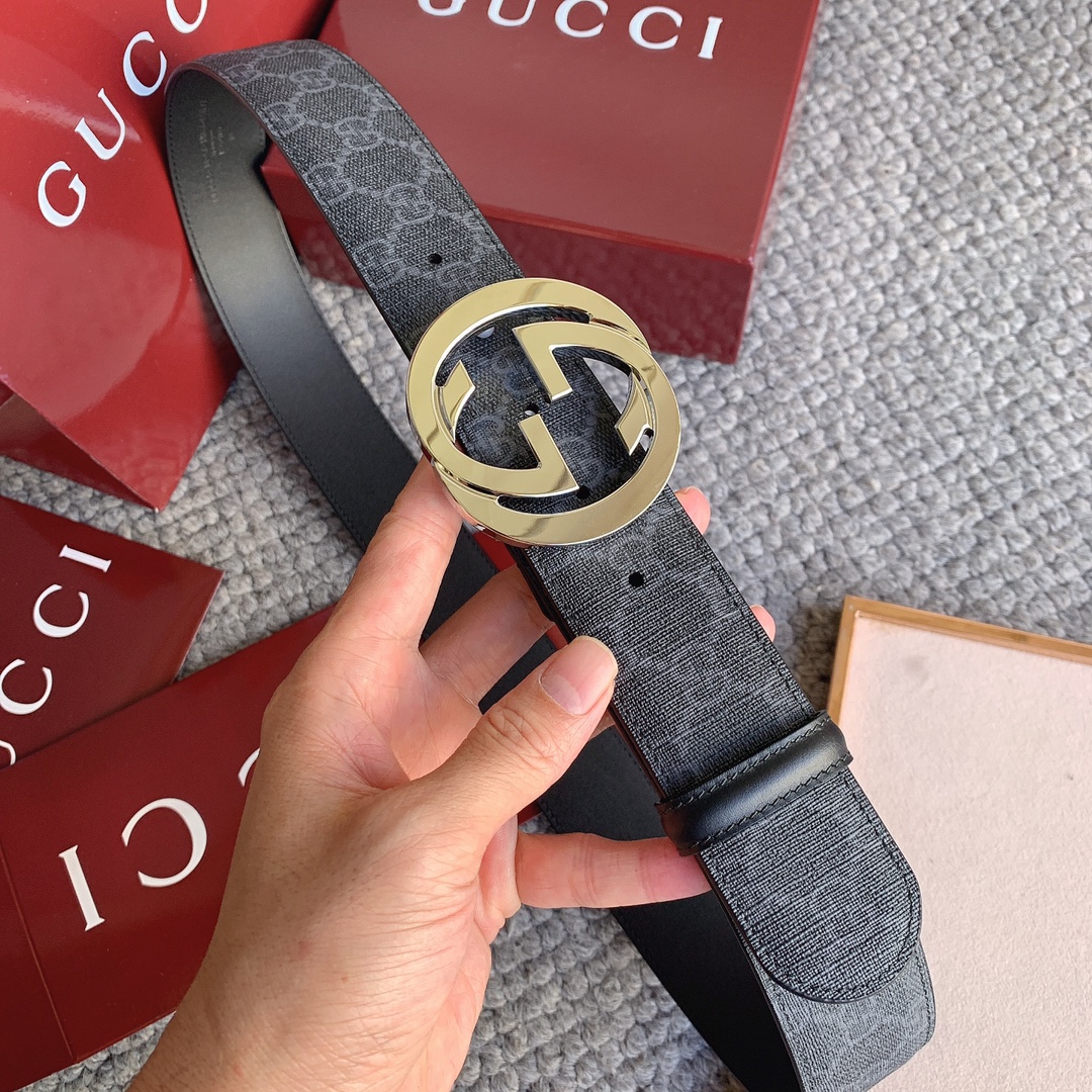 双G专柜货 正版开模 原版面料 宽4.0cm 顶级做工 原单品质 高端商务休闲款 简约百搭