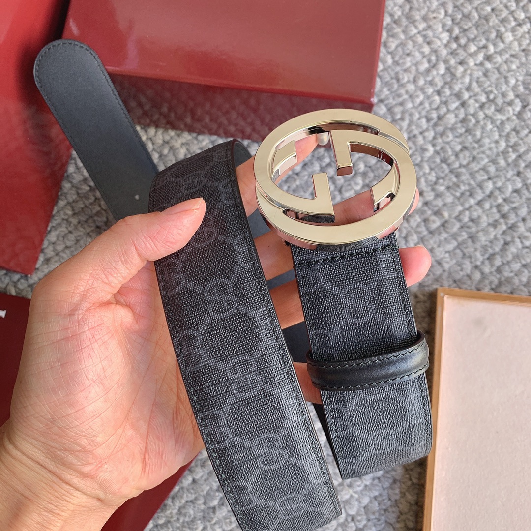 双G专柜货 正版开模 原版面料 宽4.0cm 顶级做工 原单品质 高端商务休闲款 简约百搭