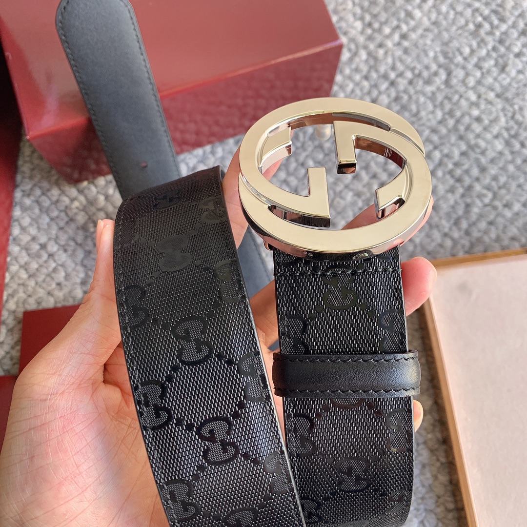 双G专柜货 正版开模 原版面料 宽4.0cm 顶级做工 原单品质 高端商务休闲款 简约百搭