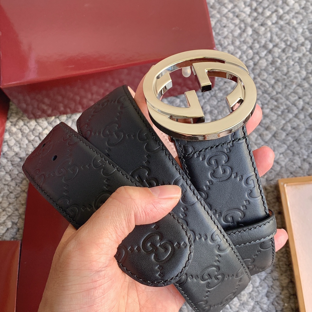 双G专柜货 正版开模 原版面料 宽4.0cm 顶级做工 原单品质 高端商务休闲款 简约百搭