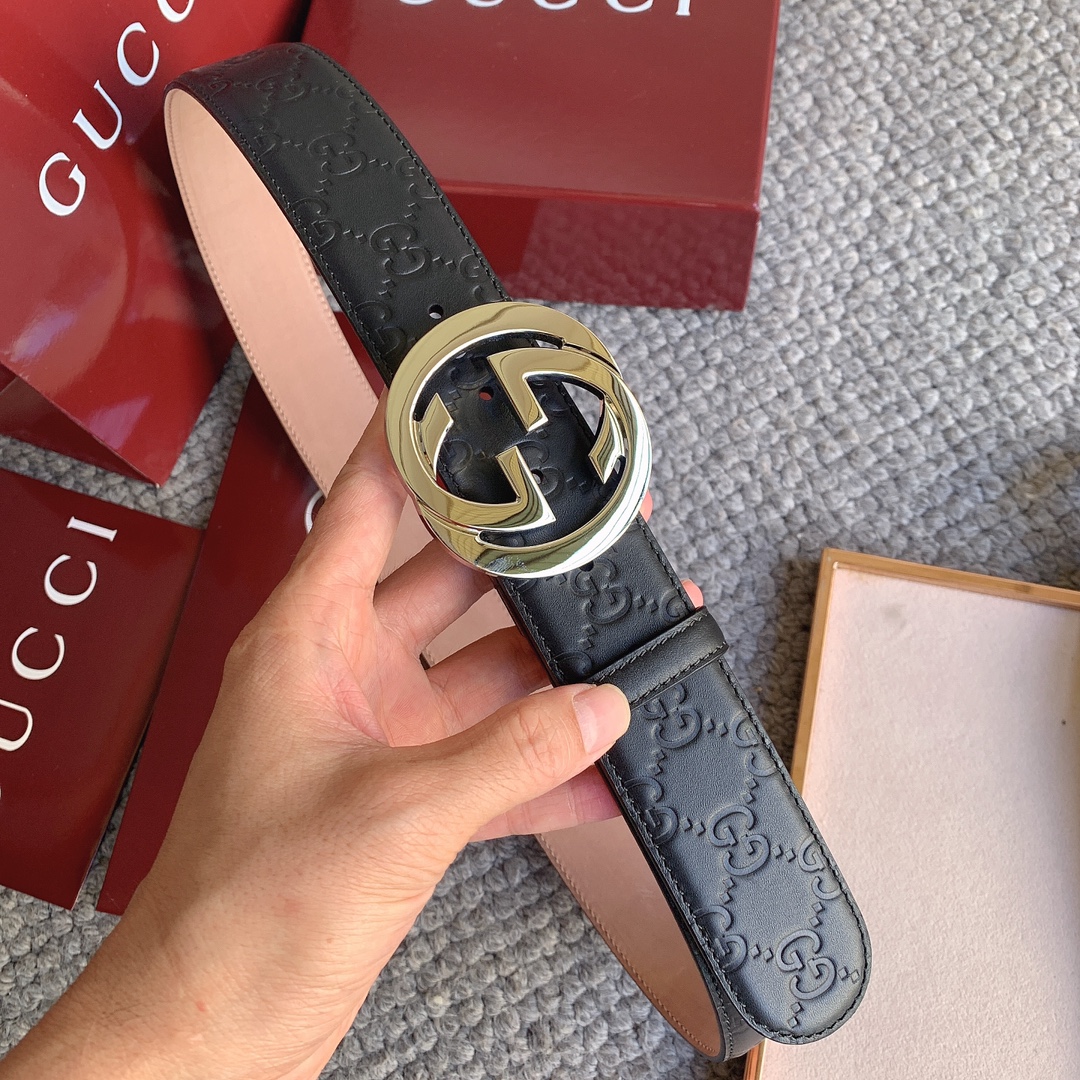 双G专柜货 正版开模 原版面料 宽4.0cm 顶级做工 原单品质 高端商务休闲款 简约百搭