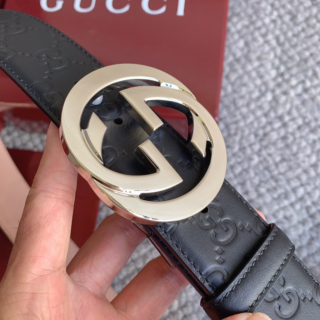 双G专柜货 正版开模 原版面料 宽4.0cm 顶级做工 原单品质 高端商务休闲款 简约百搭