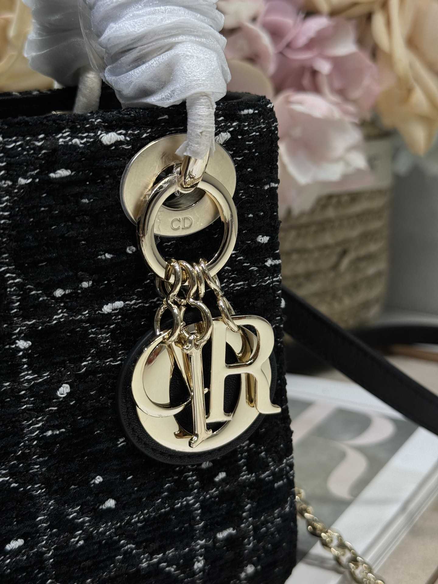 Lady Dior Black Tweed Small Bag with Gold Hardware, 17 x 7.5 x 14 cm 5 i1730363516 9224 3