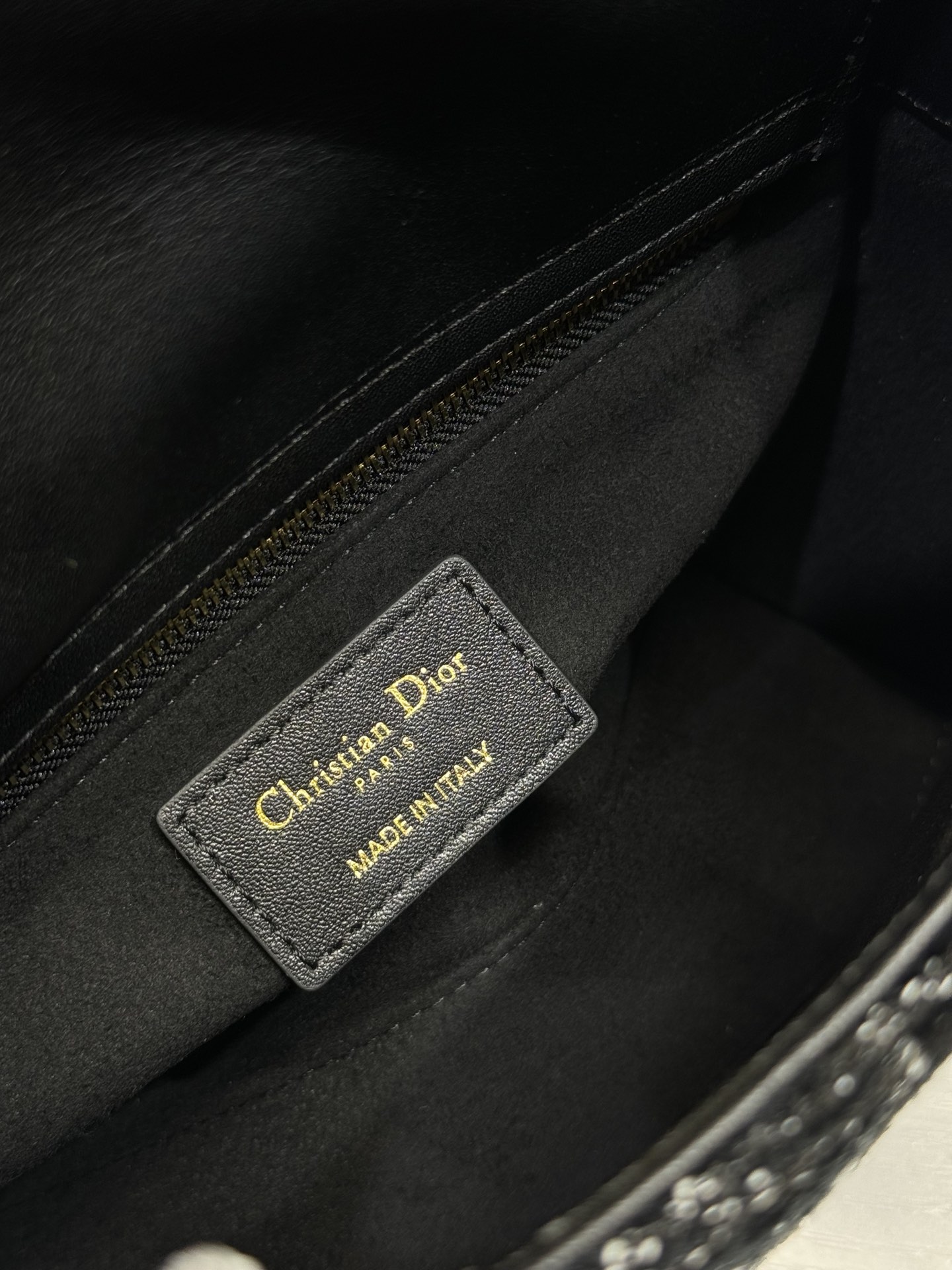 Dior Lady Dior Black Tweed Handbag with Wide Shoulder Strap 9 i1730363619 4241 8