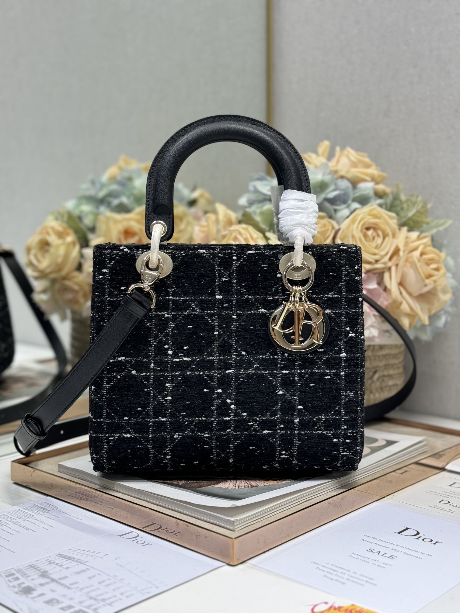 Elegant Lady Dior Bag: Black Tweed, Multiple Sizes Available, A Timeless Classic 8 i1730364685 4490 7