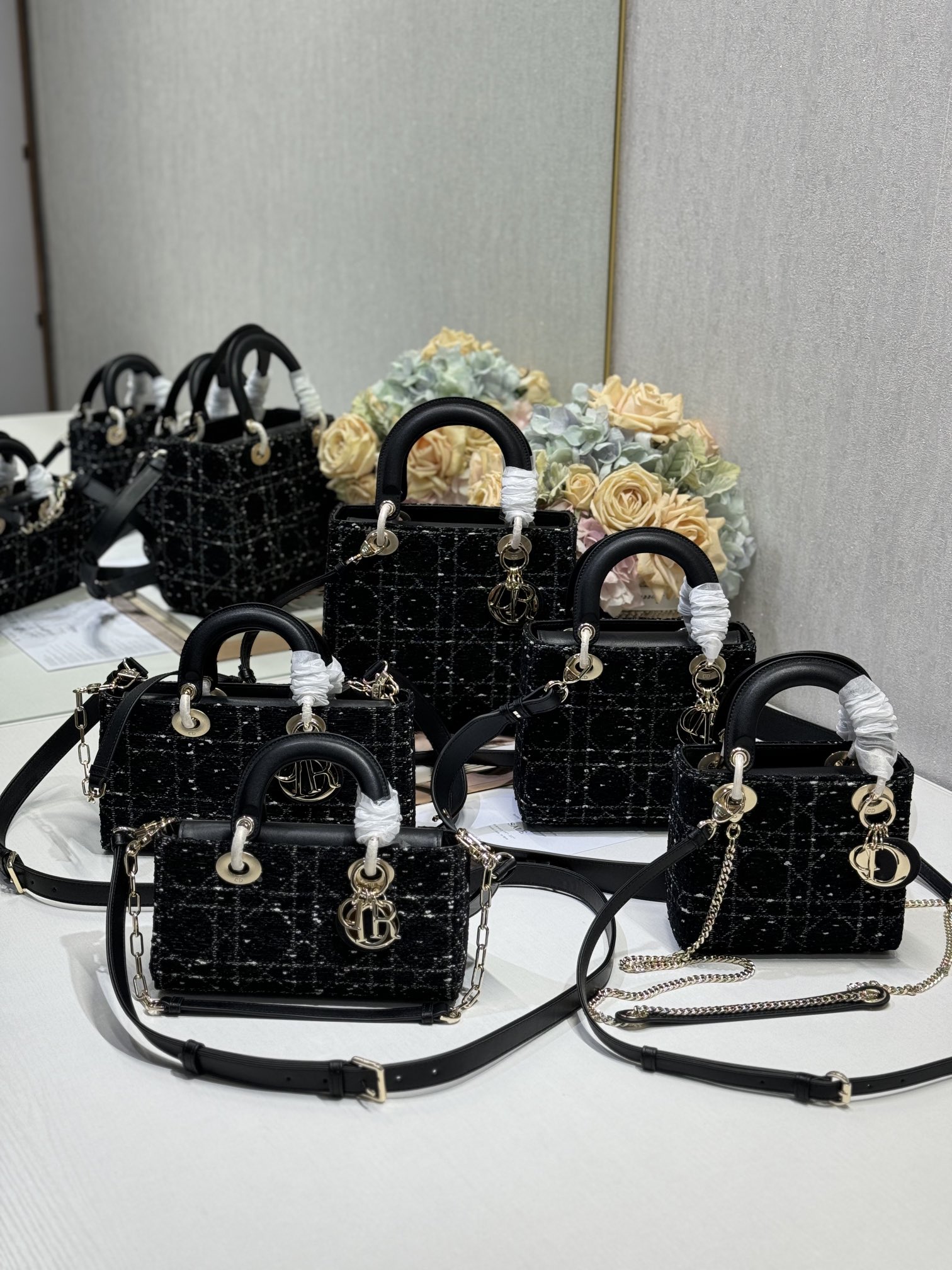 Elegant Lady Dior Bag: Black Tweed, Multiple Sizes Available, A Timeless Classic 1 i1730364685 927 0