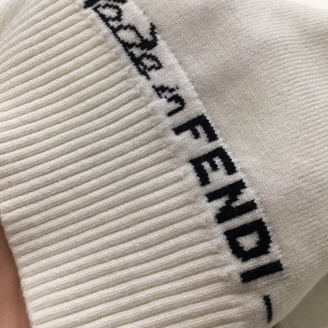 新品毛衣Fend24秋冬专柜爆款顶级走秀款原单狠货定制原单时尚羊毛衫针织长袖休闲毛衣精选进口羊毛混纺面料