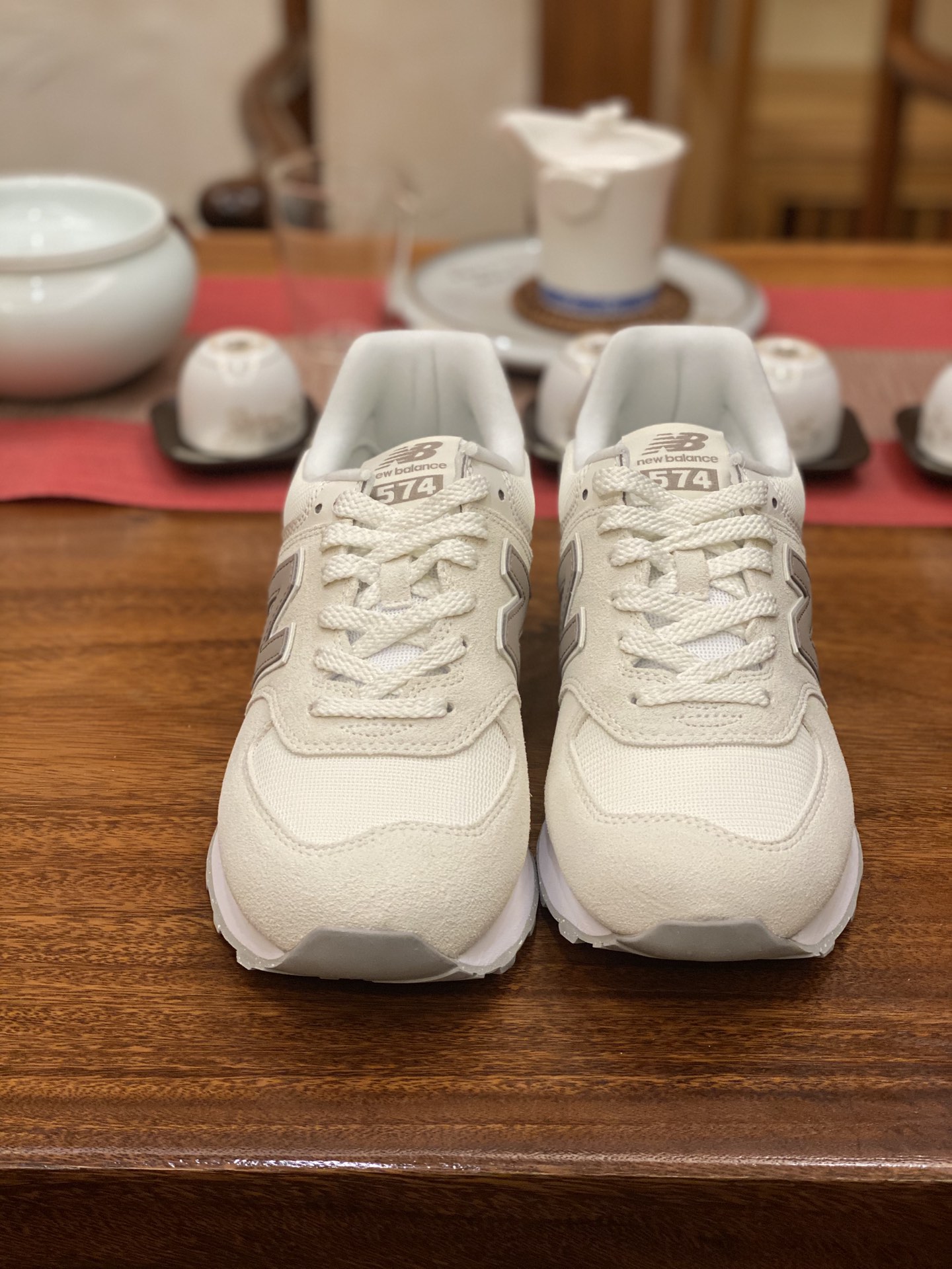 😇 DT版  平台货 NB 经典款 574 浅米U574ESC男女鞋 36 37 37.5 38 38.5 39.5 4