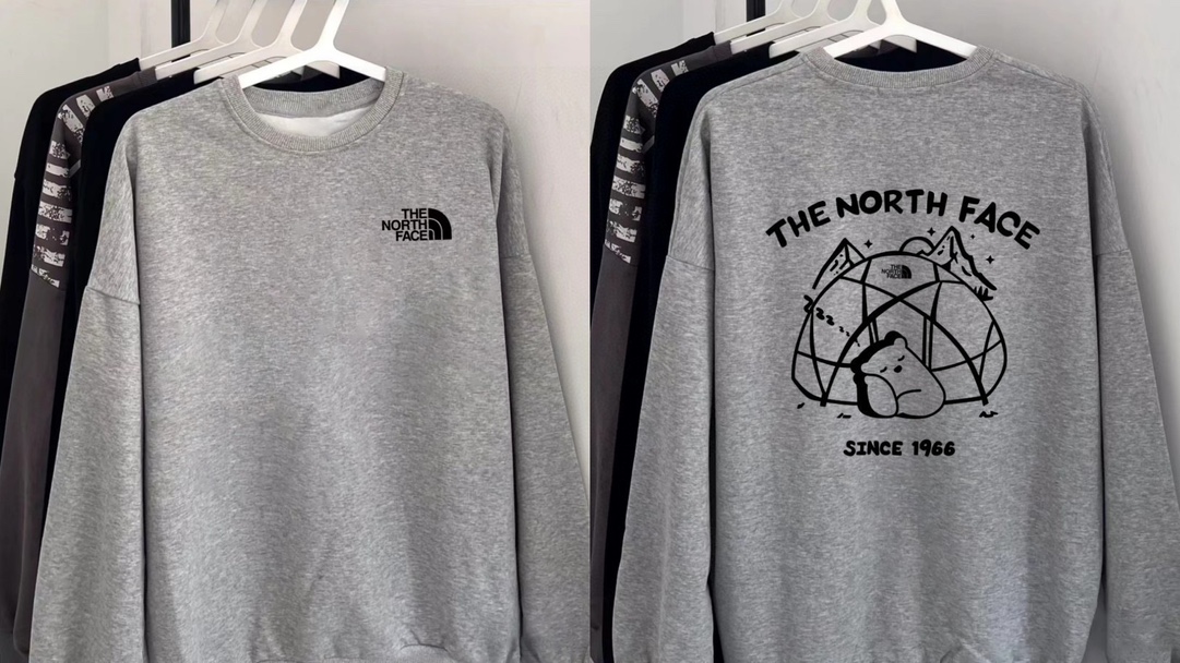 TNF’s New North Logo Series Coat in 420g Baby Velvet for Men and Women - 图片 7