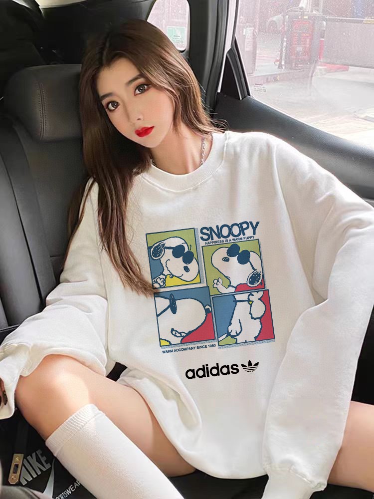 Adidas Snoopy Joint Letter Series Coat in BGJ Velvet – Stylish and Versatile! - 图片 1