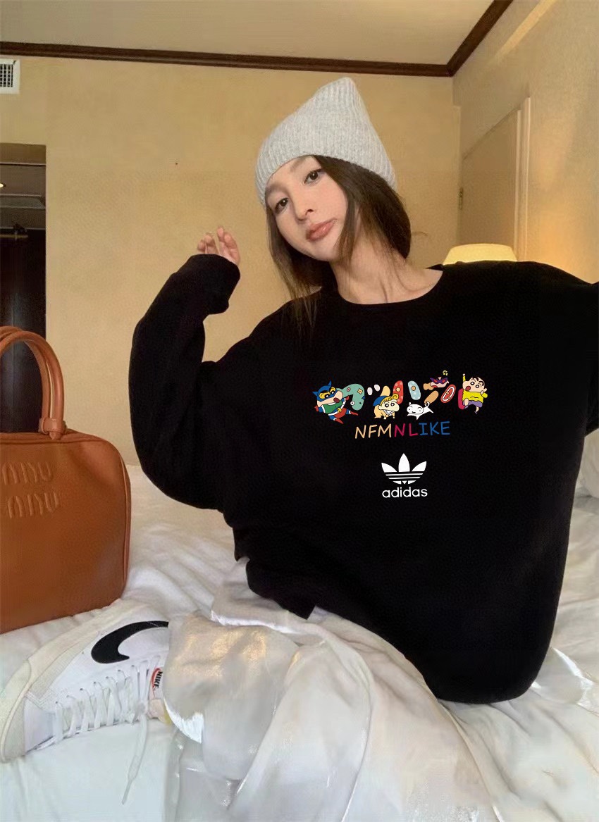 Adidas Velvet Coat with Custom Details and Digital Stamp, Unisex, Various Colors, 420g Fabric. - 图片 3