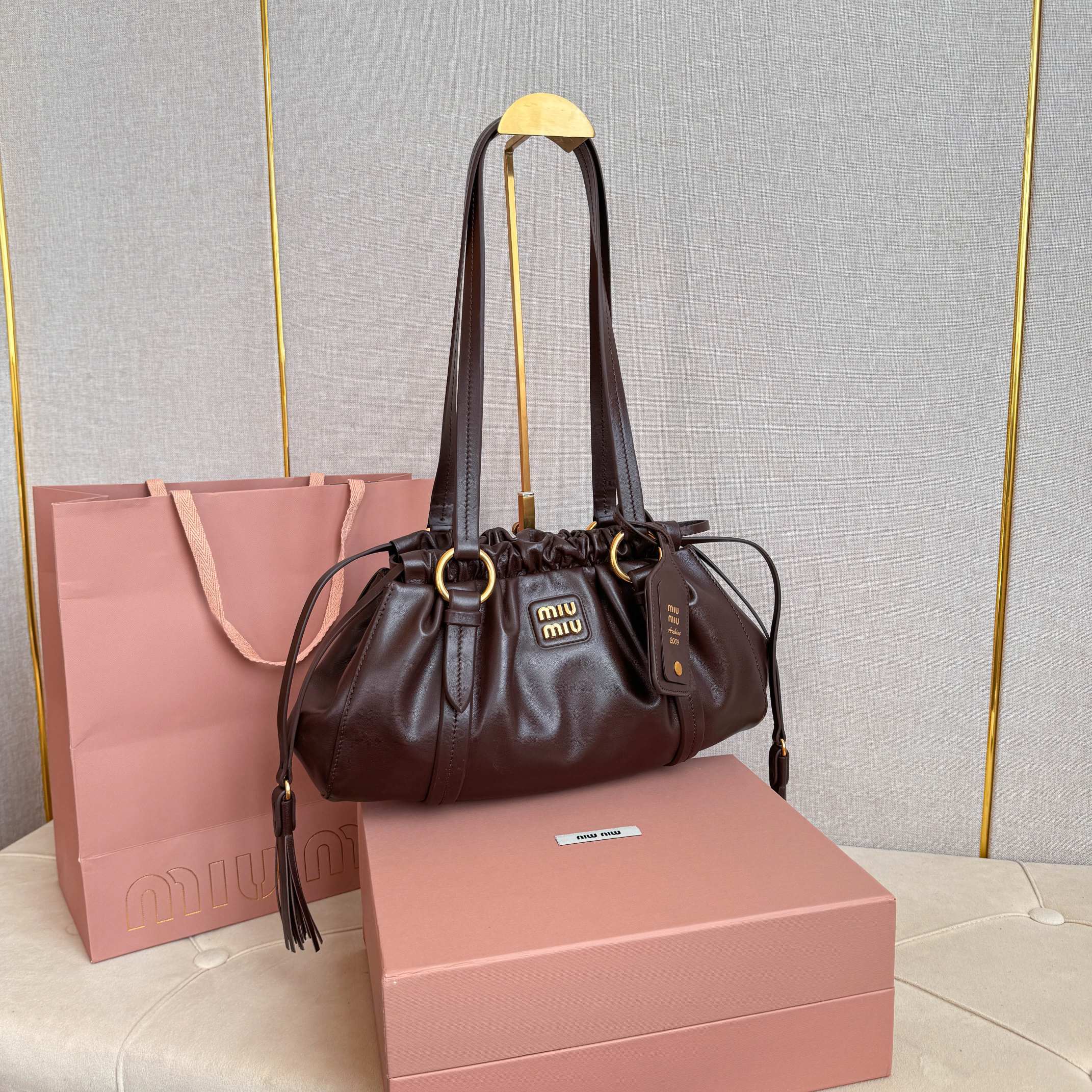NO:204366,5BG306 (heather wood color) More details, MIUMIU, miumiu198609095BG306（石楠木色） 更多细节图,MIUMIU,miumiu,Bag