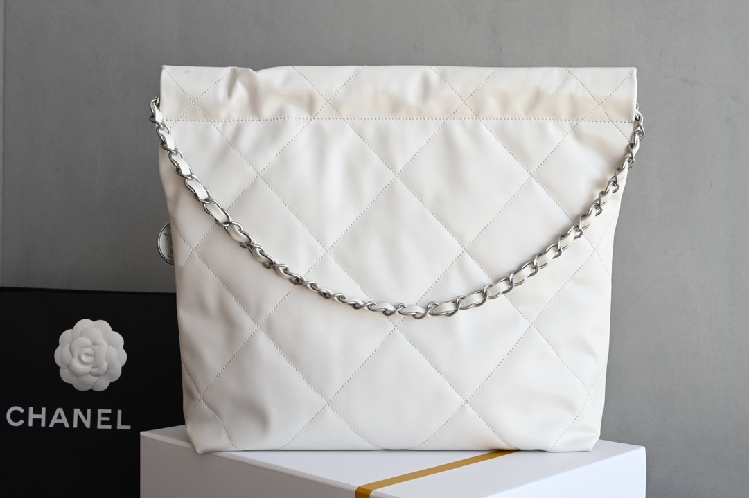 白金版▪️正品级 包装如图全新推出🌿𝐂𝐡𝐚𝐧𝐞𝟏 𝟐𝟐 𝐁𝐚𝐠𝟤𝟤𝖡𝖺𝗀 [升级版] 白色/银扣开料部𝖠