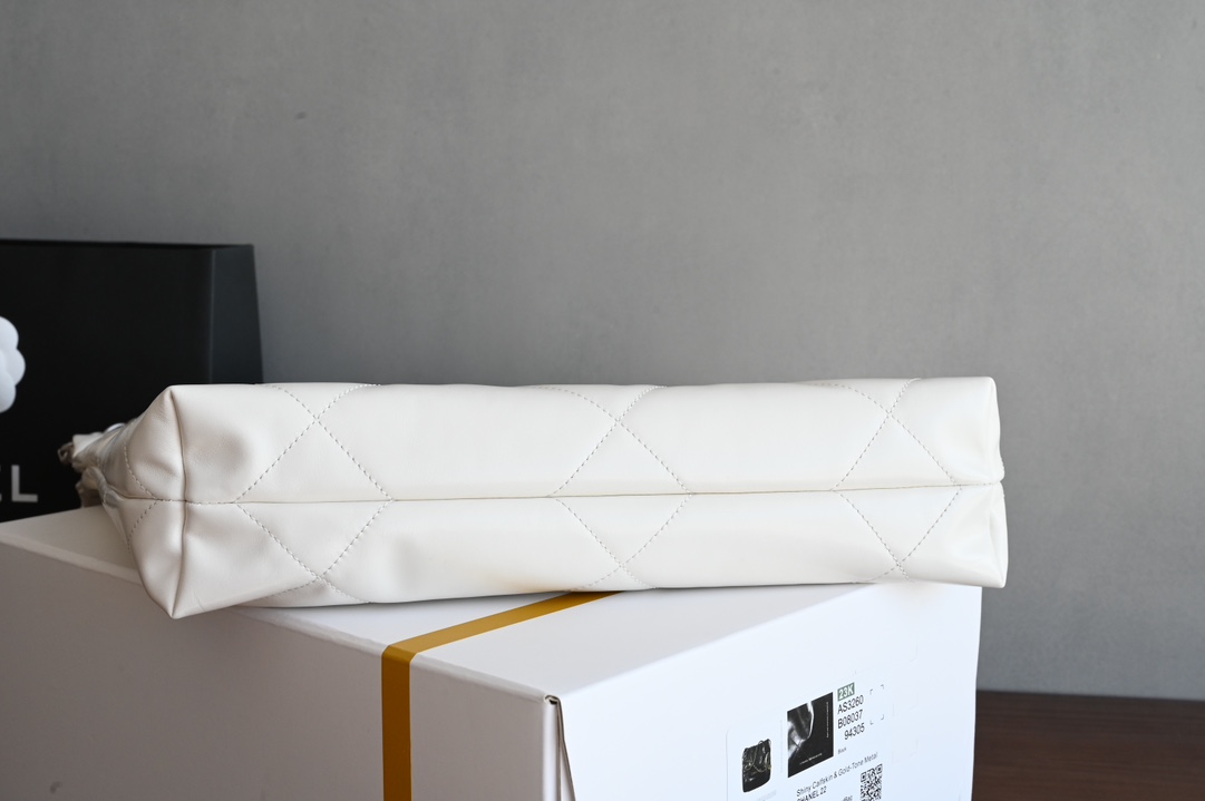 白金版▪️正品级 包装如图全新推出🌿𝐂𝐡𝐚𝐧𝐞𝟏 𝟐𝟐 𝐁𝐚𝐠𝟤𝟤𝖡𝖺𝗀 [升级版] 白色/银扣开料部𝖠