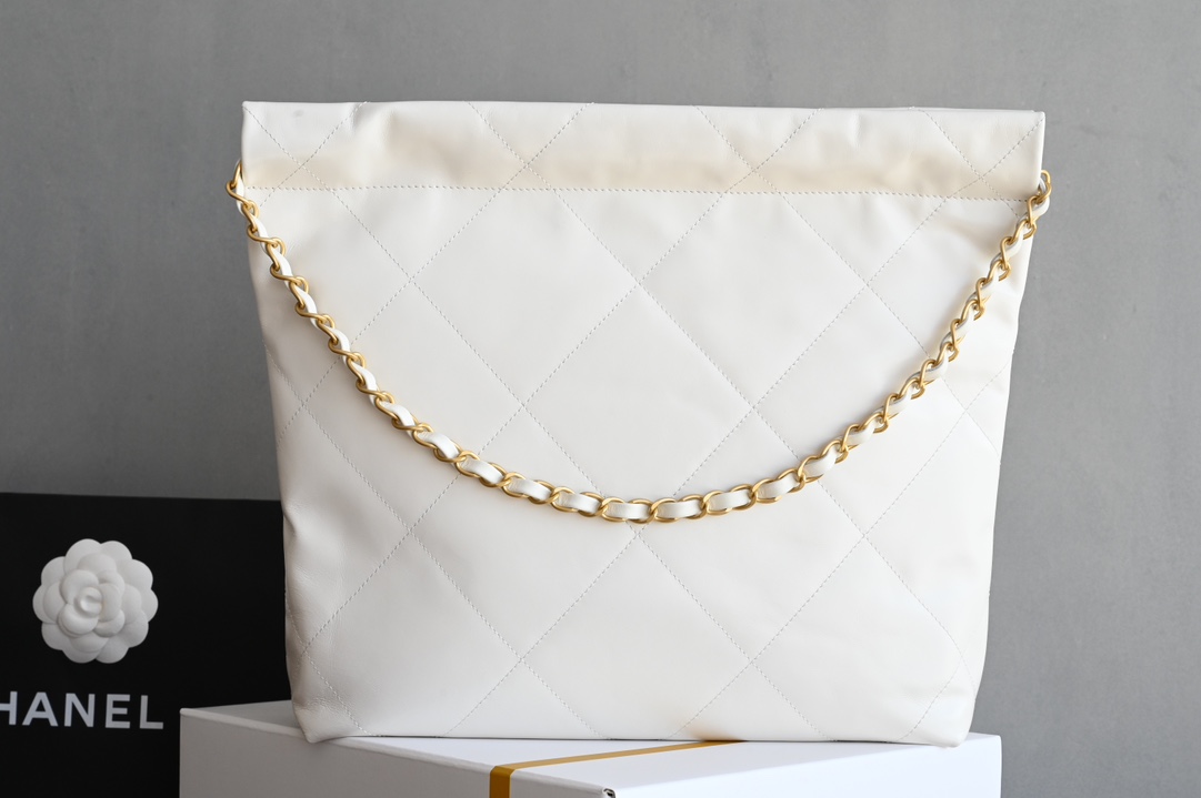 白金版▪️正品级 包装如图全新推出🌿𝐂𝐡𝐚𝐧𝐞𝟏 𝟐𝟐 𝐁𝐚𝐠𝟤𝟤𝖡𝖺𝗀 [升级版] 白色/金扣开料部𝖠