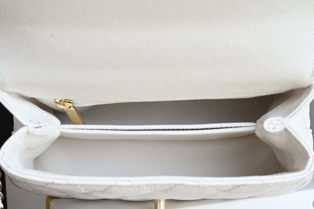 白金版▪️正品级 包装如图𝐂𝐡𝐚𝐧𝐞𝟏新品𝟐𝟒𝐊 𝗖𝗼𝗰𝗼𝗛𝗮𝗻𝗱𝗹𝗲 𝐦𝐢𝐧𝐢 手提𝖼𝗈𝖼𝗈 白色专柜