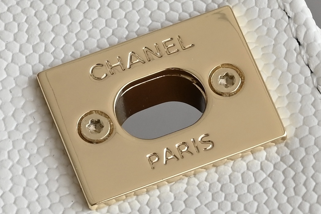 白金版▪️正品级 包装如图𝐂𝐡𝐚𝐧𝐞𝟏新品𝟐𝟒𝐊 𝗖𝗼𝗰𝗼𝗛𝗮𝗻𝗱𝗹𝗲 𝐦𝐢𝐧𝐢 手提𝖼𝗈𝖼𝗈 白色专柜