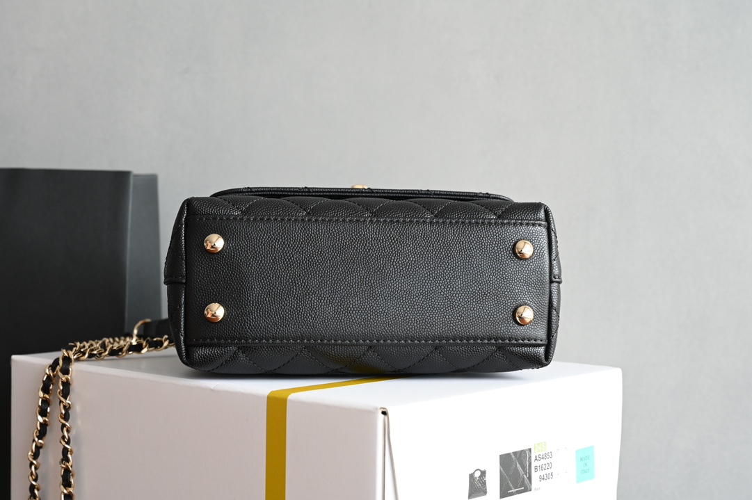 白金版▪️正品级 包装如图𝐂𝐡𝐚𝐧𝐞𝟏新品𝟐𝟒𝐊 𝗖𝗼𝗰𝗼𝗛𝗮𝗻𝗱𝗹𝗲 𝐦𝐢𝐧𝐢 手提𝖼𝗈𝖼𝗈 黑色专柜