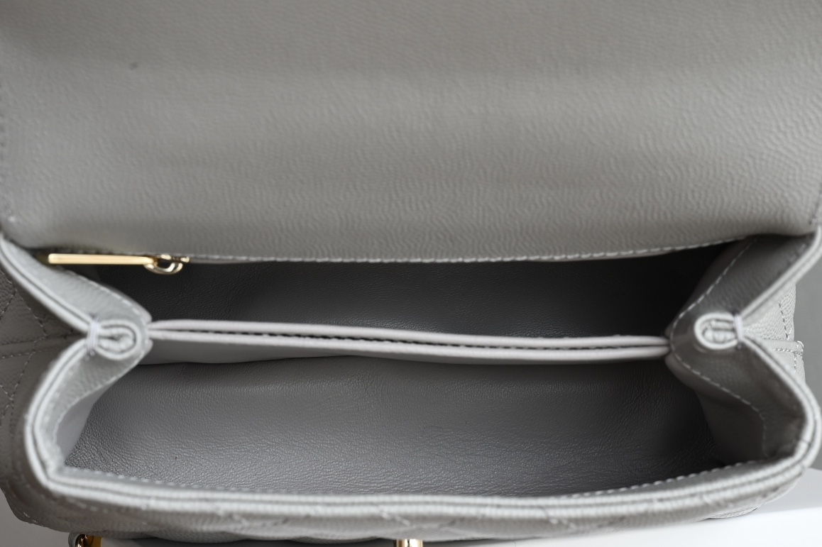 白金版▪️正品级 包装如图𝐂𝐡𝐚𝐧𝐞𝟏新品𝟐𝟒𝐊 𝗖𝗼𝗰𝗼𝗛𝗮𝗻𝗱𝗹𝗲 𝐦𝐢𝐧𝐢 手提𝖼𝗈𝖼𝗈 灰色专柜