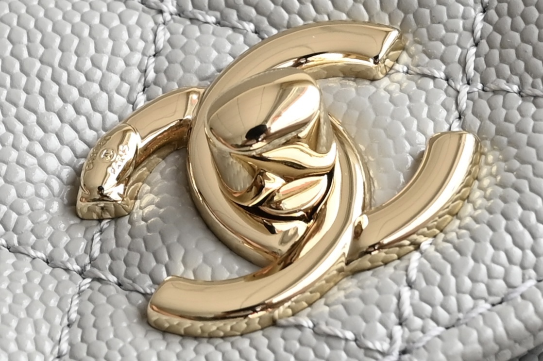 白金版▪️正品级 包装如图𝐂𝐡𝐚𝐧𝐞𝟏新品𝟐𝟒𝐊 𝗖𝗼𝗰𝗼𝗛𝗮𝗻𝗱𝗹𝗲 𝐦𝐢𝐧𝐢 手提𝖼𝗈𝖼𝗈 灰色专柜