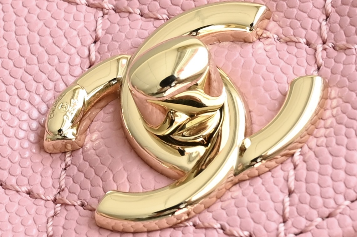 白金版▪️正品级 包装如图𝐂𝐡𝐚𝐧𝐞𝟏新品𝟐𝟒𝐊 𝗖𝗼𝗰𝗼𝗛𝗮𝗻𝗱𝗹𝗲 𝐦𝐢𝐧𝐢 手提𝖼𝗈𝖼𝗈 粉色专柜