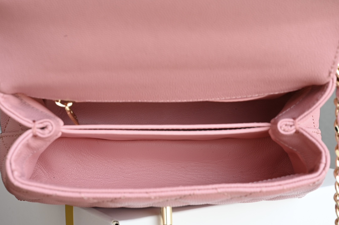 白金版▪️正品级 包装如图𝐂𝐡𝐚𝐧𝐞𝟏新品𝟐𝟒𝐊 𝗖𝗼𝗰𝗼𝗛𝗮𝗻𝗱𝗹𝗲 𝐦𝐢𝐧𝐢 手提𝖼𝗈𝖼𝗈 粉色专柜