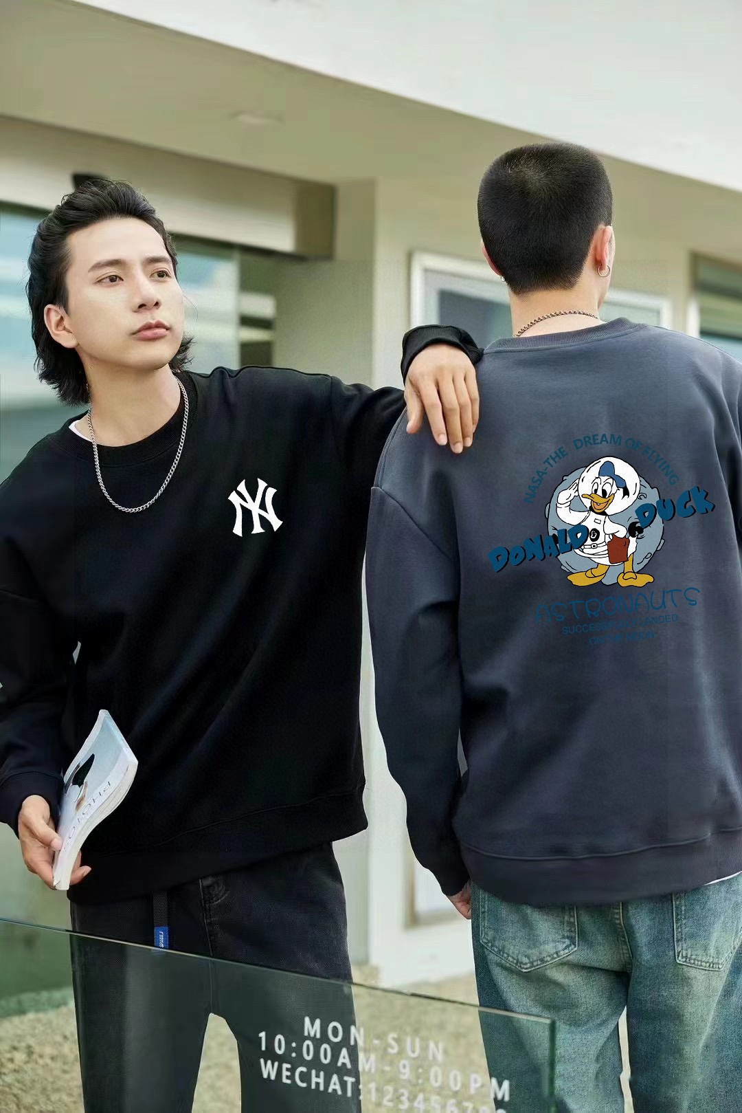 BGJ Velvet Coat: Stylish MLB/NYY Yankees Design with Disney Toon Bodyguards - 图片 4