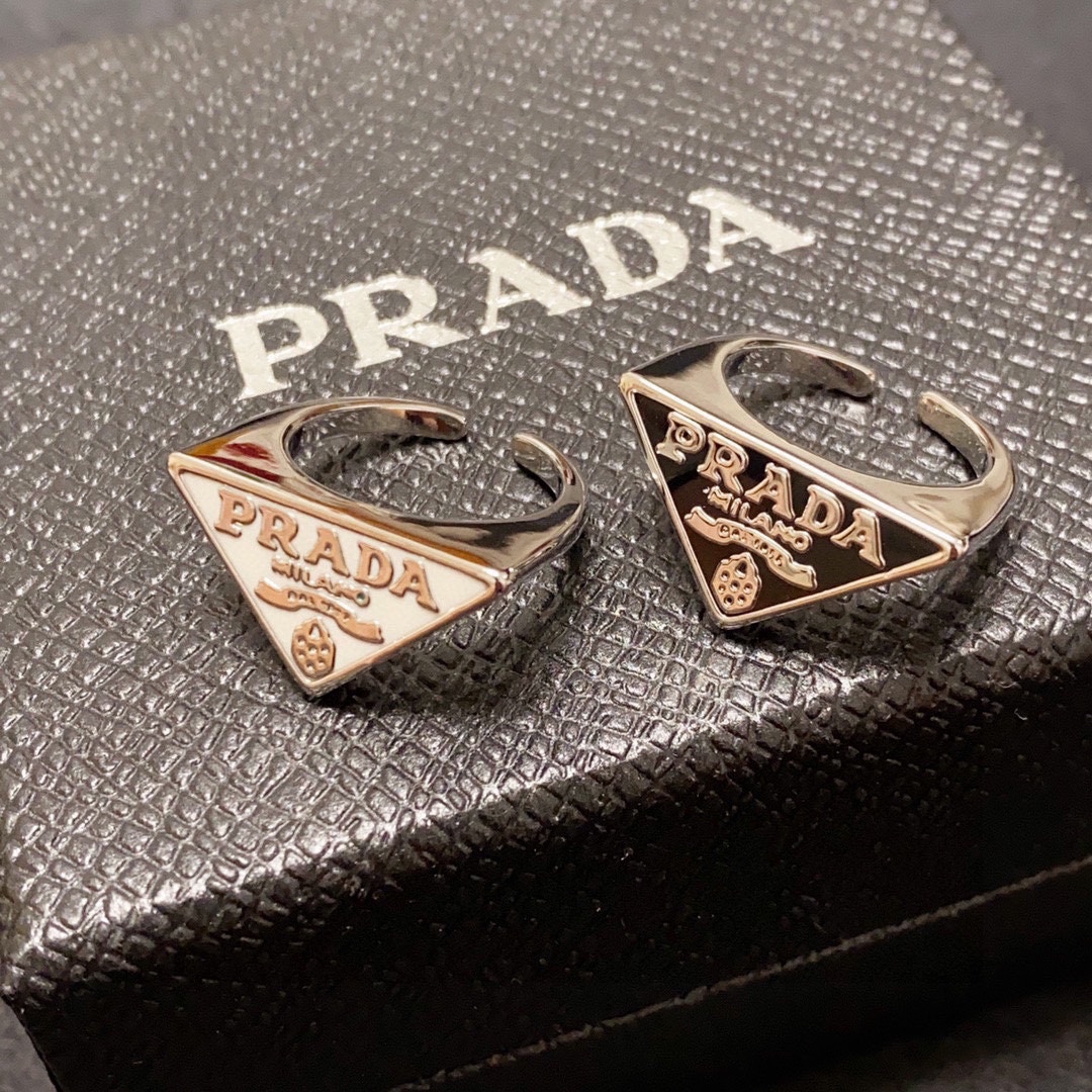 Prada Triangle Open Ring: £110 Black and White Summer Super-Mix - 图片 6