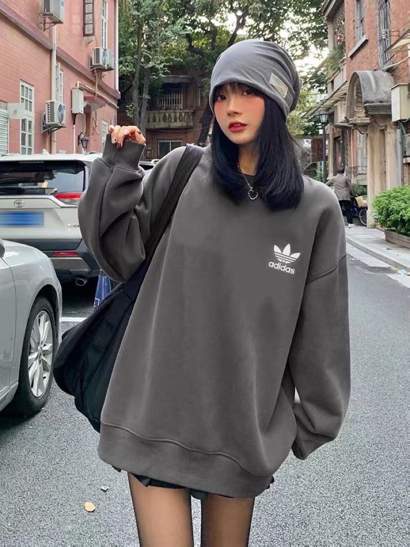 Velvet Adidas Couple Sweater in Charcoal Ash, Sizes M-XXL Measurement Guide. - 图片 9