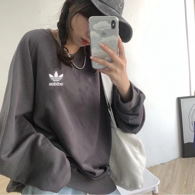 Velvet Adidas Couple Sweater in Charcoal Ash, Sizes M-XXL Measurement Guide. - 图片 6