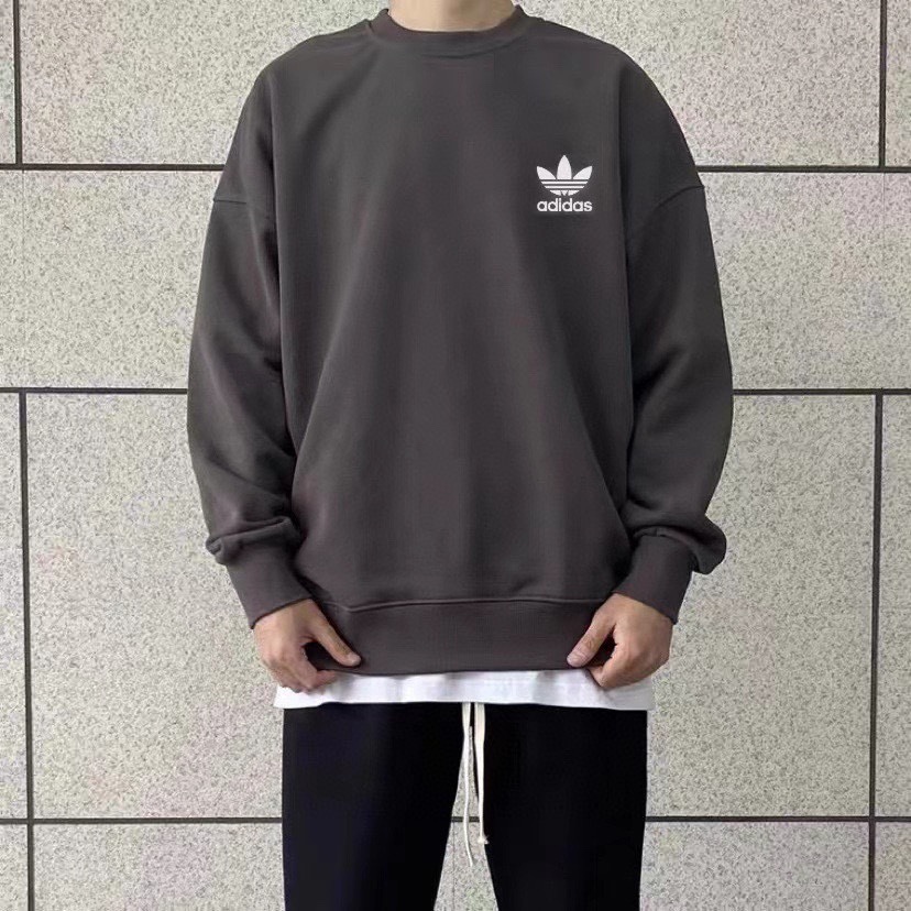Velvet Adidas Couple Sweater in Charcoal Ash, Sizes M-XXL Measurement Guide. - 图片 3